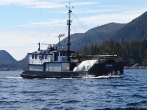 Eyak underway to southern Baranof Island, one of 75-80 such trips per year (photo courtesy of Dave Castle)
